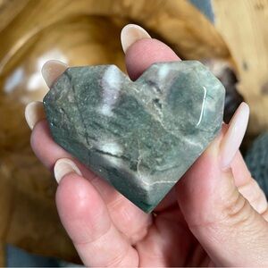 Jasper Crystal polished faceted heart shape